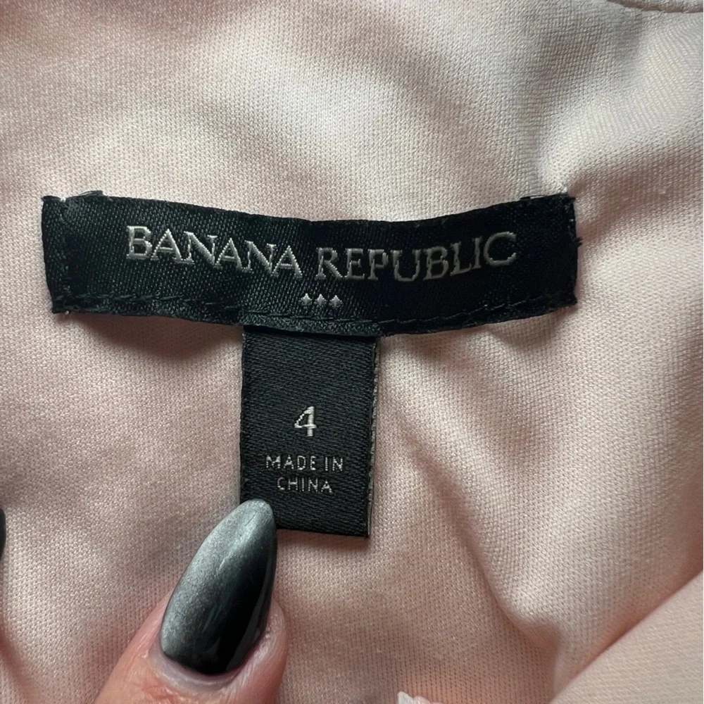 Banana Republic Baby Pink and Black Flowy Floral‎ Maxi Dress Size 4 - Picture 10 of 16